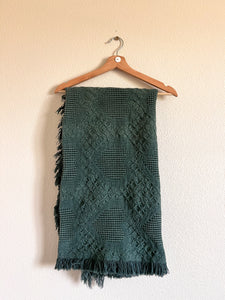 Green Heart Woven Blanket