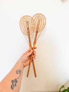 Pair of Rattan Wall Rackets