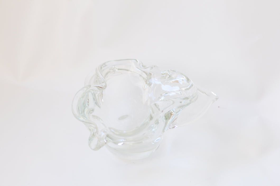 Clear Murano Style Glass Bowl