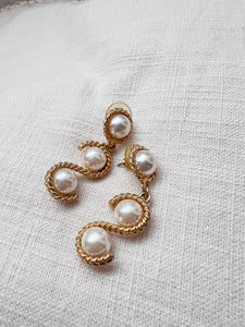 Gold and Pearl Earrings