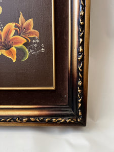 Floral Painting in Ornate Frame