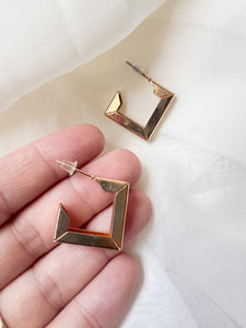 Gold Geometric Hoops