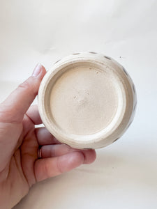 Tiny Striped Stoneware Pot