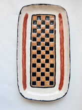 Load image into Gallery viewer, Checkered Ceramic Platter
