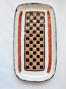 Checkered Ceramic Platter