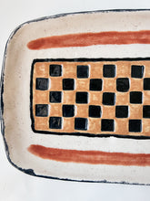 Load image into Gallery viewer, Checkered Ceramic Platter
