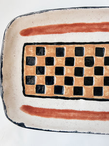 Checkered Ceramic Platter