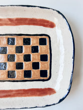 Load image into Gallery viewer, Checkered Ceramic Platter
