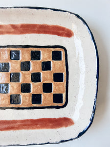 Checkered Ceramic Platter