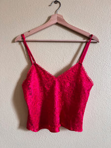 Red Floral Lingerie Set - Size Small