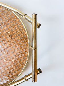 Brass and Cane Tray