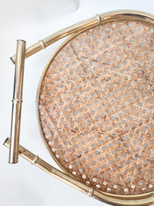 Brass and Cane Tray