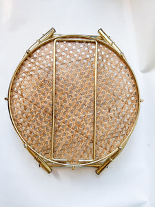 Brass and Cane Tray