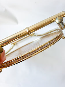 Brass and Cane Tray