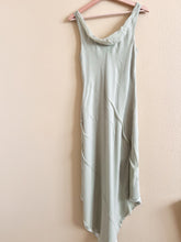 Load image into Gallery viewer, Pale Green Beaded Cowl Neck Dress - Size 12
