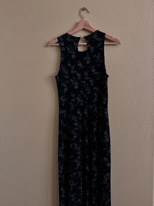 Black and Silver Maxi Dress - Size M