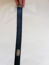 Load image into Gallery viewer, Black and Silver Leather Belt
