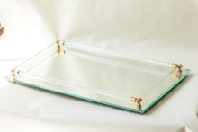 Load image into Gallery viewer, Brass and Lucite Mirror Tray
