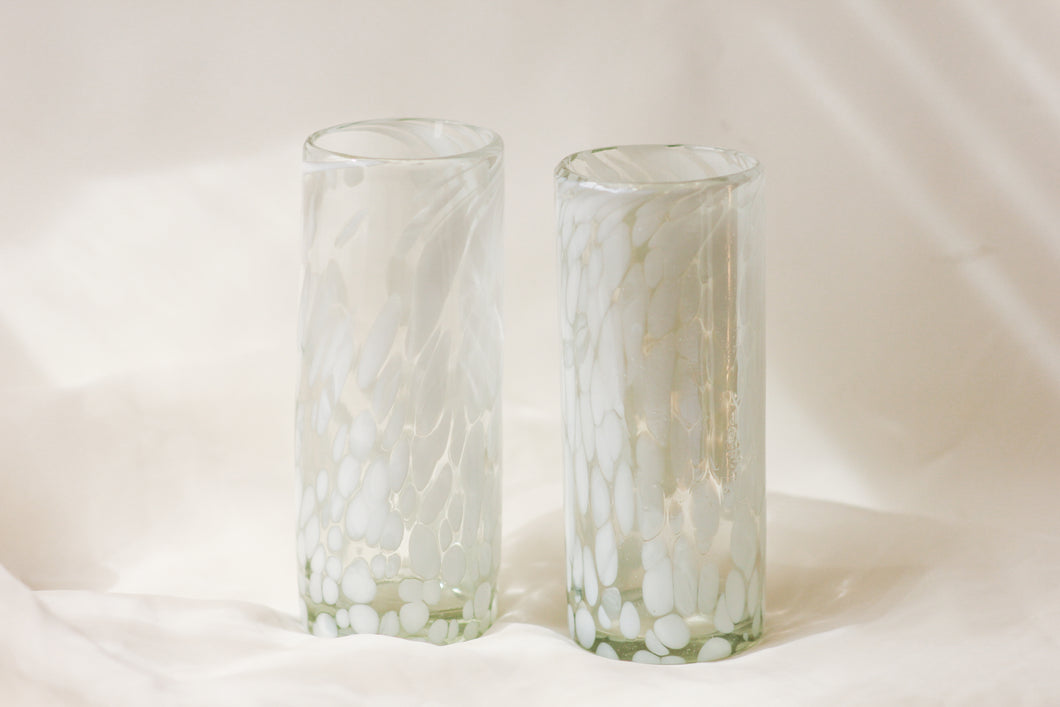 Pair of Handblown Speckled Glasses