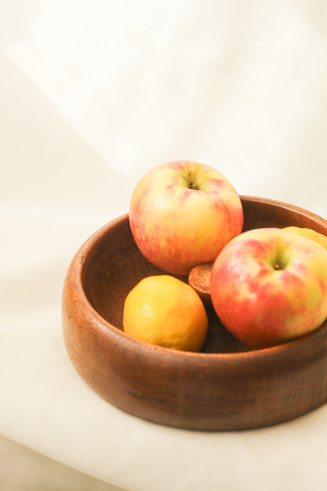 Vintage Wooden Fruit Bowl