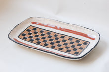 Load image into Gallery viewer, Checkered Ceramic Platter
