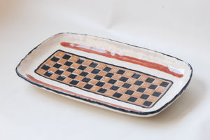 Checkered Ceramic Platter