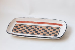 Checkered Ceramic Platter