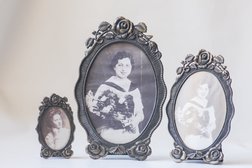 Trio of Ornate Rose Frames