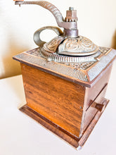 Load image into Gallery viewer, Wood and Brass Coffee Grinder
