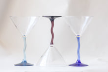 Load image into Gallery viewer, Set of 3 Wavy Martini Glasses
