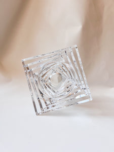 JG Durand Crystal Candle Holder