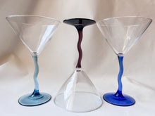 Load image into Gallery viewer, Set of 3 Wavy Martini Glasses
