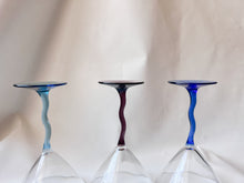 Load image into Gallery viewer, Set of 3 Wavy Martini Glasses
