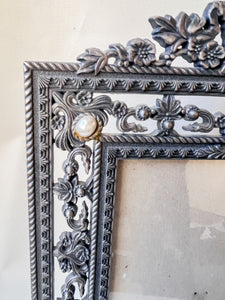 Ornate Metal and Pearl 5x7 Photo Frame