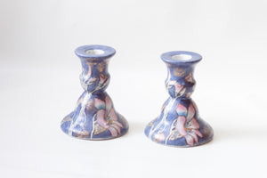 Painted Floral Candle Holders