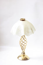 Load image into Gallery viewer, Brass and Capiz Tea Candle Lamp
