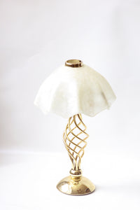 Brass and Capiz Tea Candle Lamp