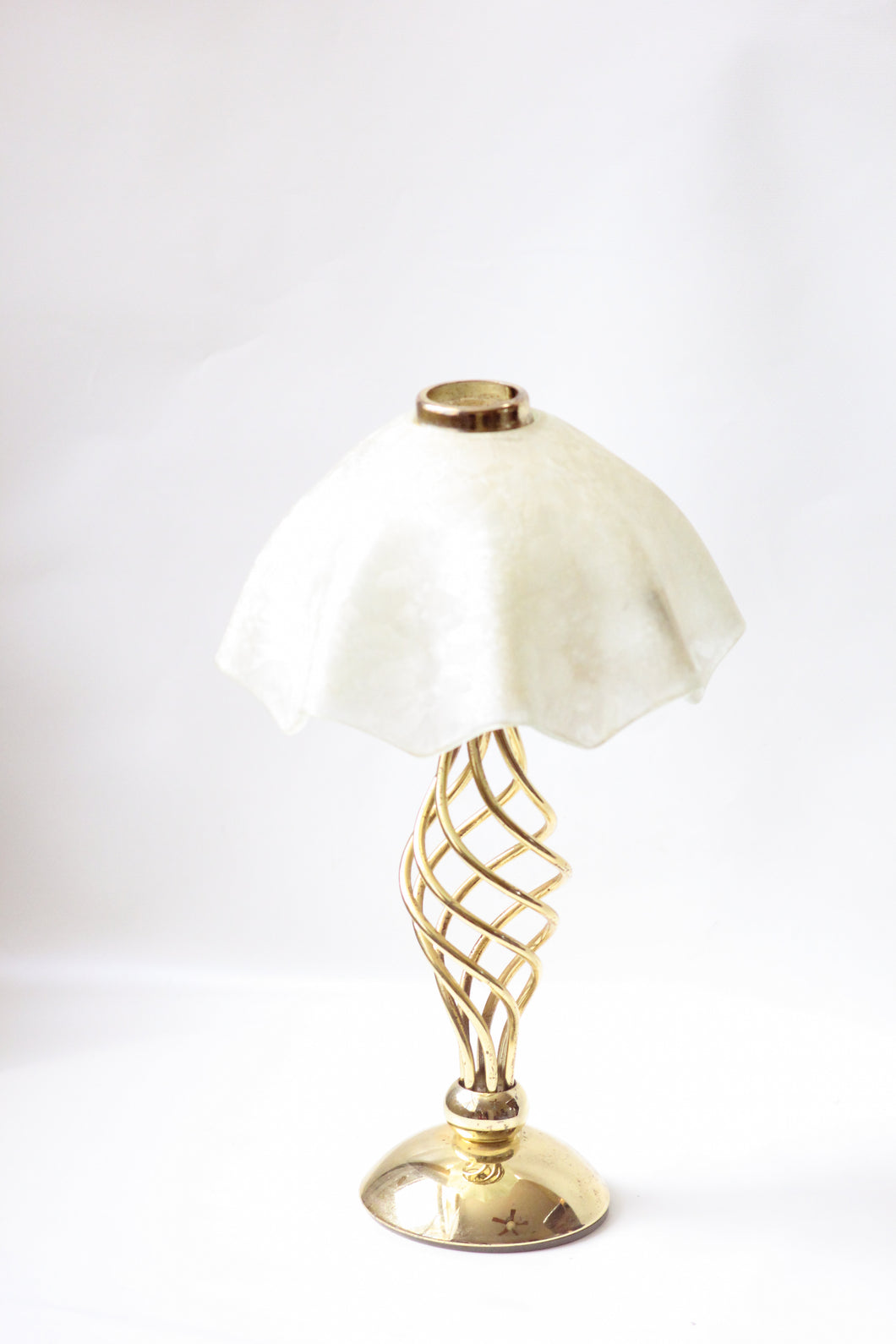 Brass and Capiz Tea Candle Lamp