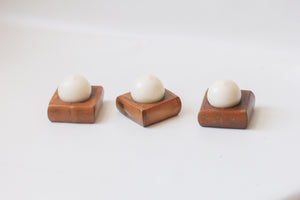 Teak Wood Tea Candle Holders