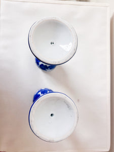 Delft Blue Tulip Candle Holders