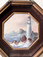 Load image into Gallery viewer, Framed Lighthouse Painting
