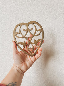 Brass Heart Trivet