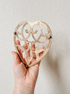 Brass Heart Trivet