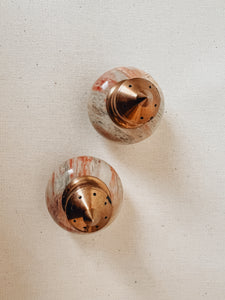 Brass and Marble Shakers