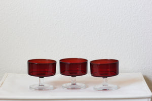 Ruby Red Coupes - Set of 3