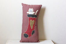 Load image into Gallery viewer, Cat in Stocking Pillow
