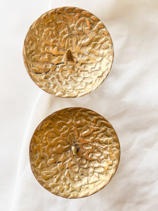 Little Brass Pillar Candle Holders