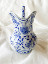 Load image into Gallery viewer, Little Blue and White Floral Pitcher
