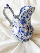 Load image into Gallery viewer, Little Blue and White Floral Pitcher
