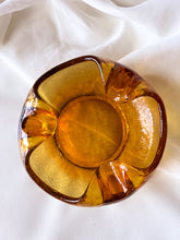 Load image into Gallery viewer, Crackle Glass Amber Bowl
